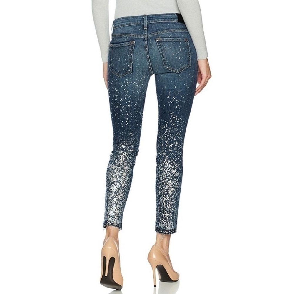 Level 99 for Evereve Amber Slouchy Skinny Jeans Galaxy Splatter Print Size 26 - Picture 2 of 14